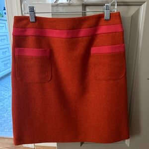 Boden Orange and Pink Mini Skirt with Pockets